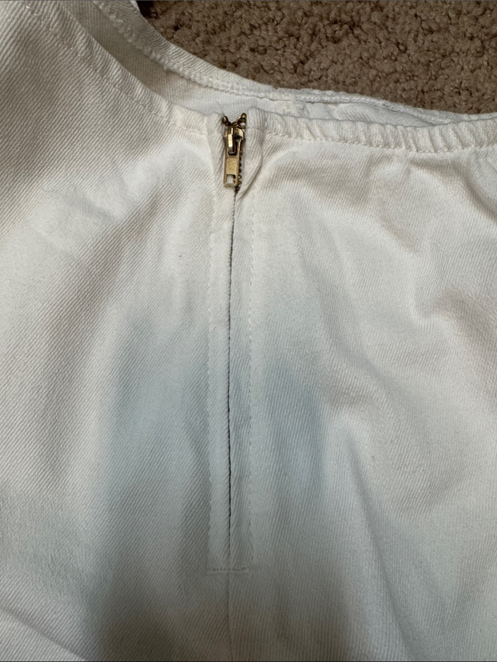 Show me your MuMu White Halter Mini Dress with Front Ring Detail - Picture 4 of 4
